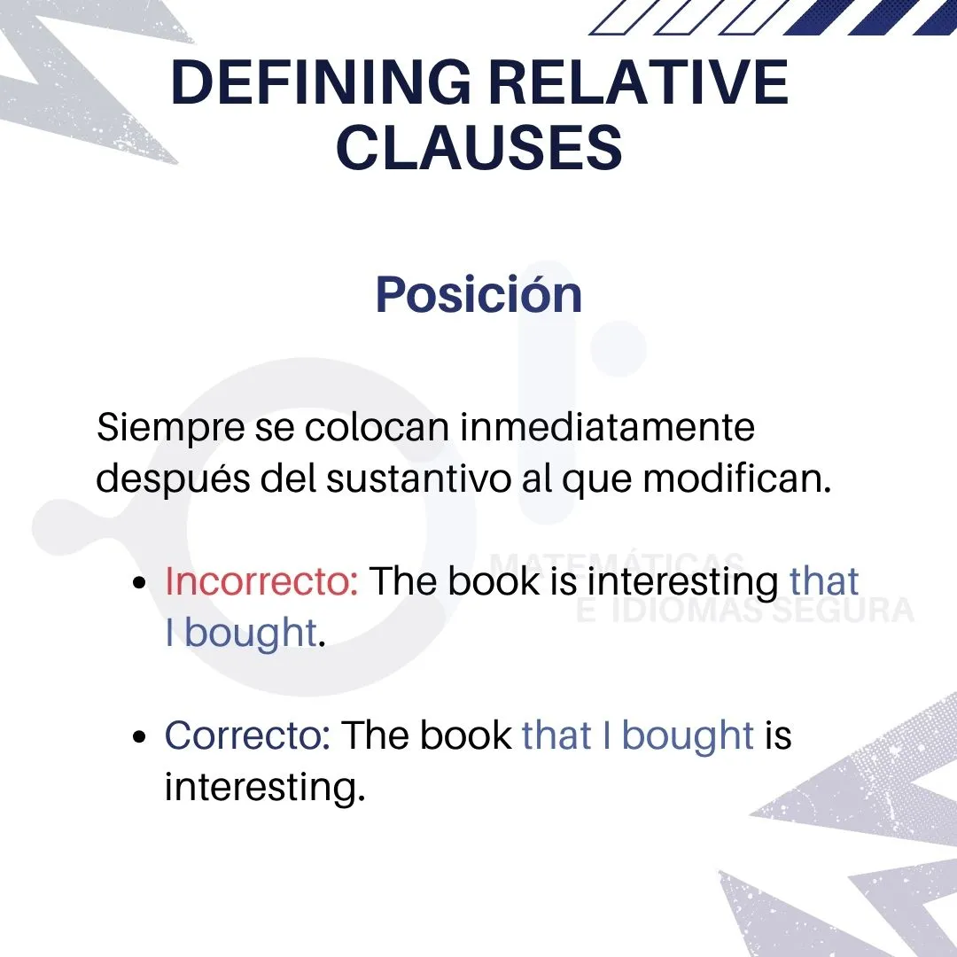 Defining Relative Clauses